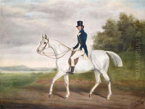 A Gentleman On A Hunter Oil Painting by James (of Bath) Loder