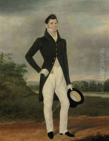 Portrait Of A Gentlemen Oil Painting by James (of Bath) Loder