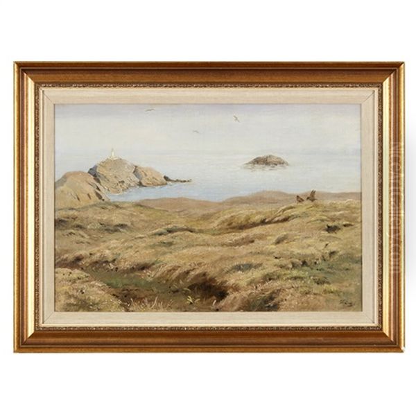 Muckle Flugga Oil Painting by Edward George Lodge