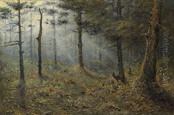 Spring In The Forest Oil Painting by George Edward Lodge