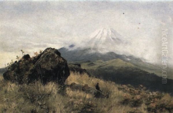 Fujiyama, Japan Oil Painting by George Edward Lodge