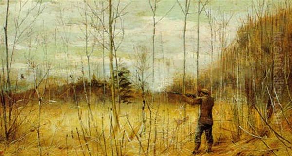 Woodcock Shooting Oil Painting by George Edward Lodge