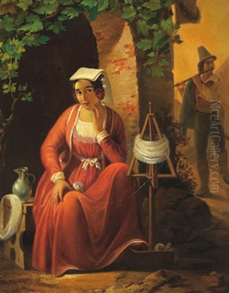 Genreszene Oil Painting by Gaetano Lodi