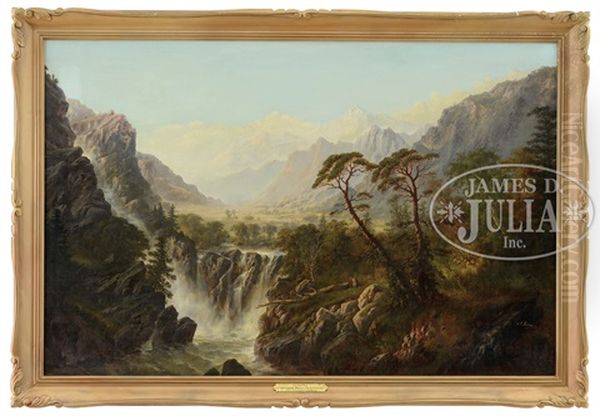 The Great Falls Oil Painting by Alexander Francois Loemans