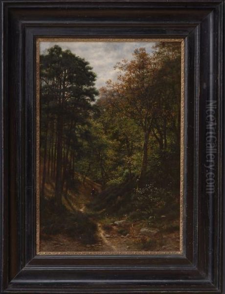 A Stroll In The Woods Oil Painting by Karl Bennewitz Von Lofen