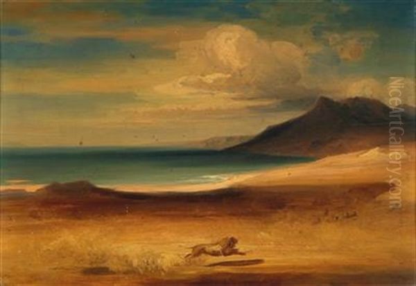 The Dead Sea Oil Painting by August Loeffler