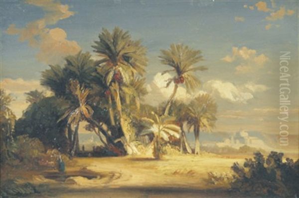 Kairo Von Den Anlagen Des Ibrahim Pascha Aus Gesehen Oil Painting by August Loeffler