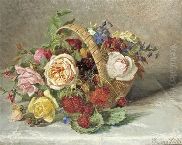 Bouquet Oil Painting by Emma Auguste Loffler