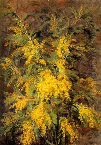 Mimoser Oil Painting by Emma Auguste Loffler