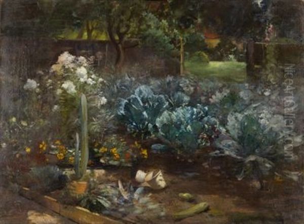 Gemusegarten Oil Painting by Ludwig von Loefftz