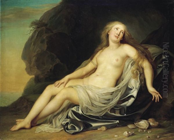 Ariadne (after Adolph Ulrich Wertmuller) Oil Painting by Erik Johan Loefgren