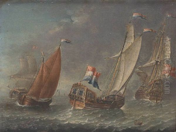 Batalla Naval Oil Painting by Hendrick Lofvers