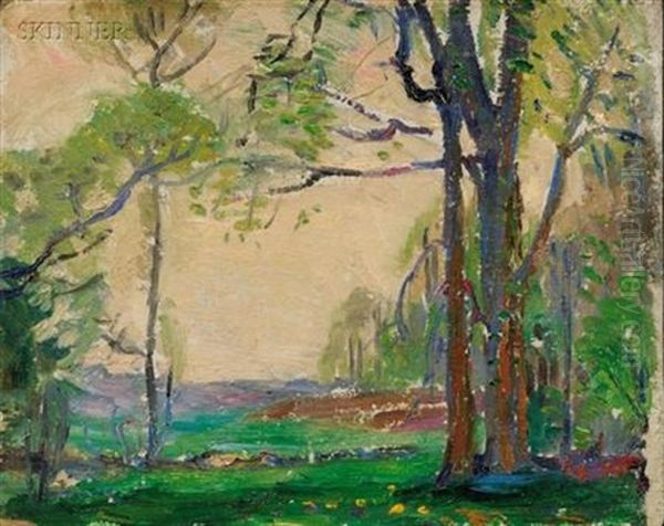 Woodland Landscape (+ 3 Others; 4 Works) Oil Painting by Robert Henry Logan