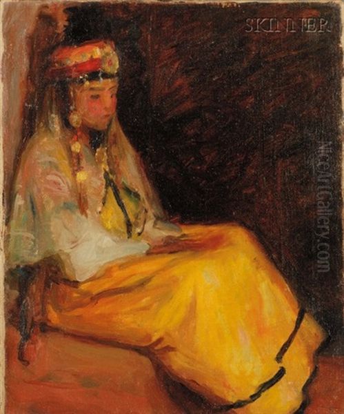 Seated Algerian Women (+ Another; 2 Works) Oil Painting by Robert Henry Logan