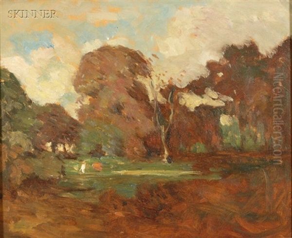 Barbizon Trees Oil Painting by Robert Henry Logan