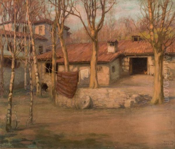 Casa En El Pueblo Oil Painting by Kimon Loghi