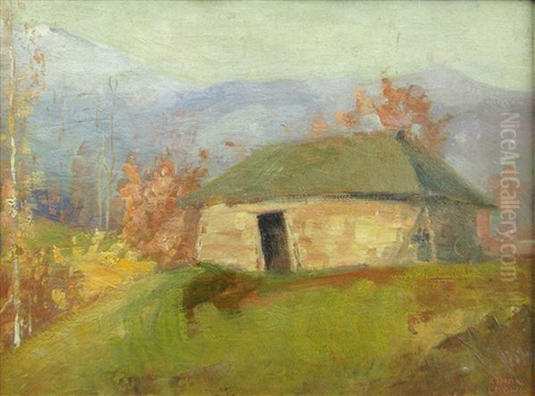 Hut Oil Painting by Kimon Loghi