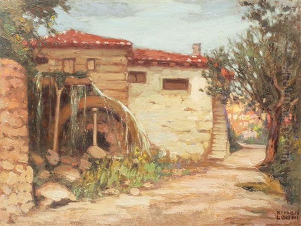 Mill From Balcic Oil Painting by Kimon Loghi