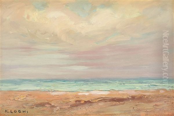 Quiet Sea Oil Painting by Kimon Loghi