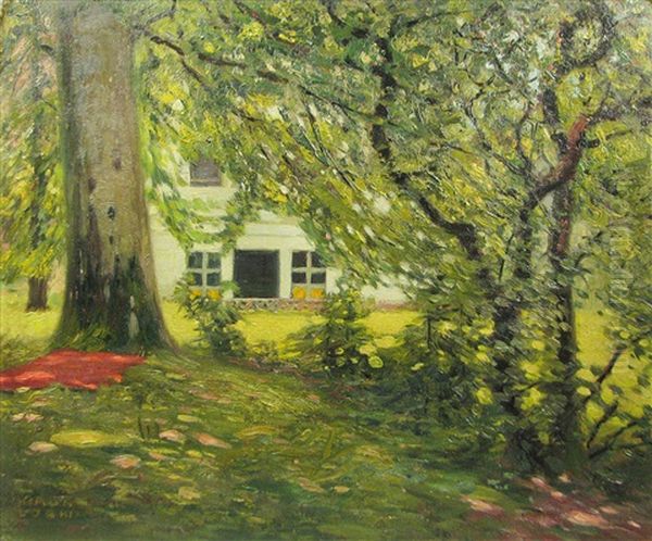 The Back Garden Oil Painting by Kimon Loghi