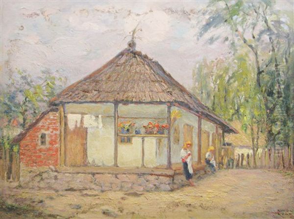 House In Gorj Oil Painting by Kimon Loghi