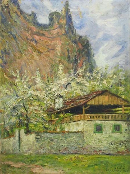 Rocks At Wachau Oil Painting by Kimon Loghi