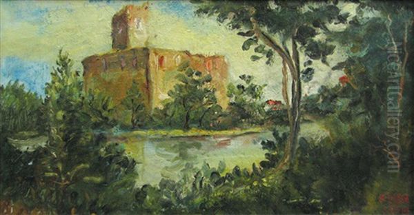 Fortress At The Border Of The Water Oil Painting by Kimon Loghi