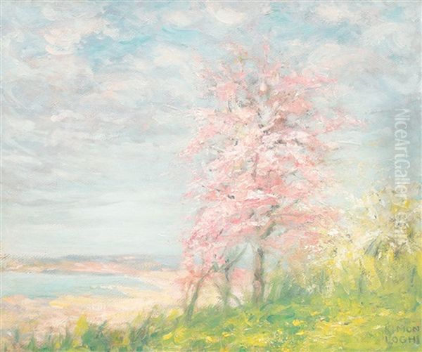 Blooming Tree Oil Painting by Kimon Loghi