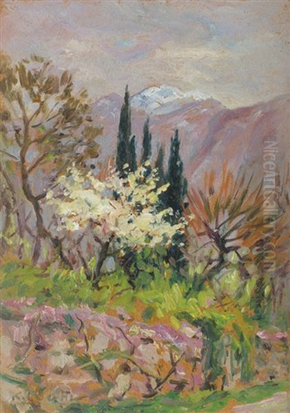 Early Spring Oil Painting by Kimon Loghi