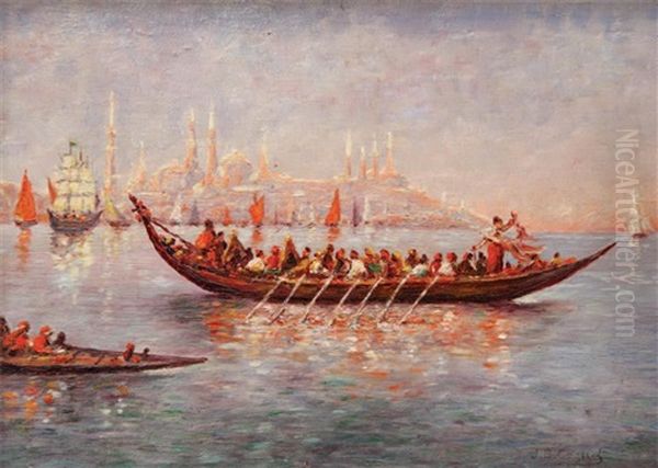 Constantinople Oil Painting by Jean Baptist Lognet