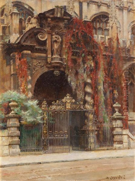 The Porch, The University Church Of St Mary The Virgin, Oxford Oil Painting by William Logsdail