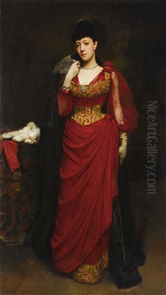 Portrait Of A Lady, Traditionally Identified As Bessie Burton by William Logsdail