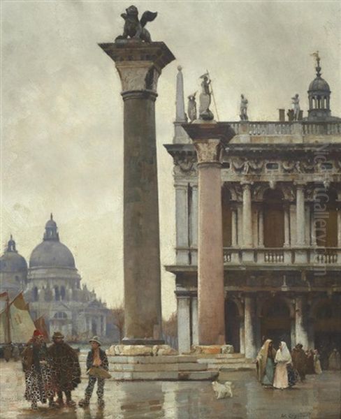 Piazza San Marco, Venice Oil Painting by William Logsdail