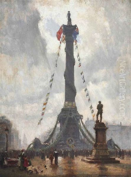 Trafalgar Day Oil Painting by William Logsdail