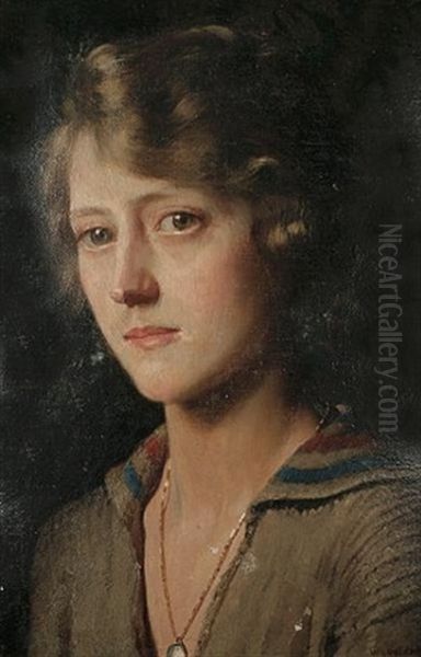 Portrait Of A Woman Oil Painting by William Logsdail