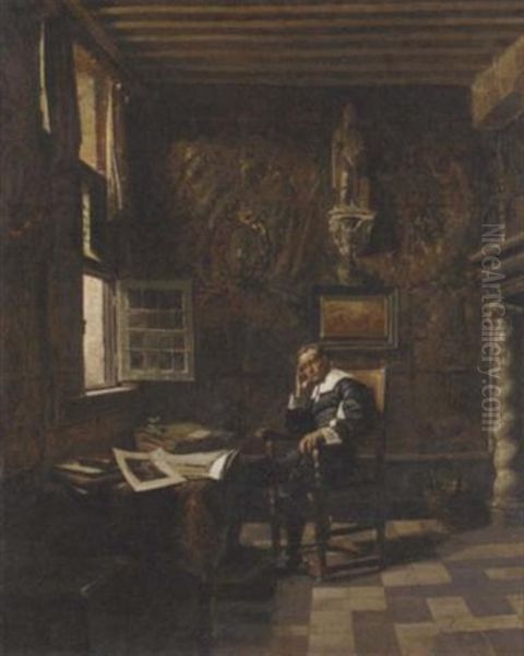 The Connoisseur Oil Painting by William Logsdail