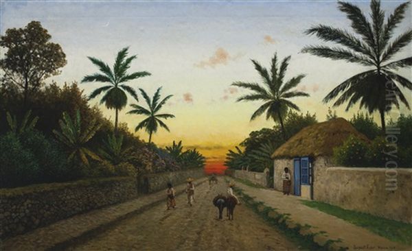 Camino A La Playa (acapulco) Oil Painting by August Loehr