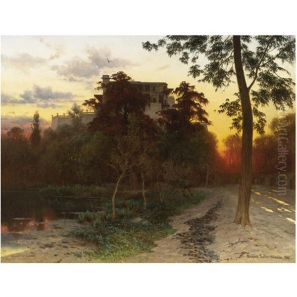 Castillo De Chapultepec Oil Painting by August Loehr