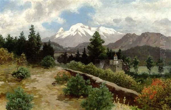 Iztaccihuatl Oil Painting by August Loehr