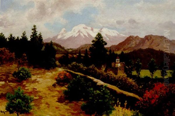 Iztacihuatl Oil Painting by August Loehr