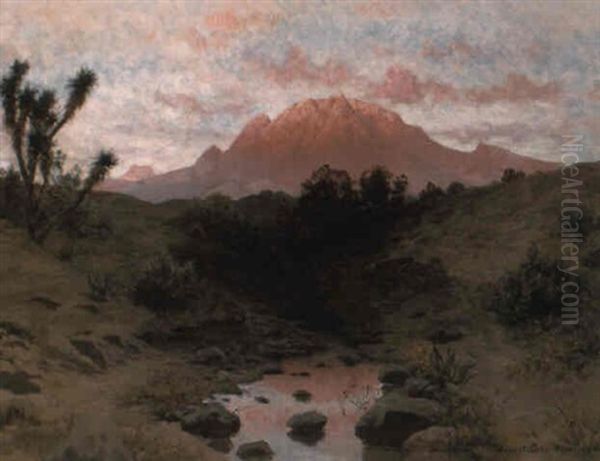 Vista Del Ajuzco Oil Painting by August Loehr