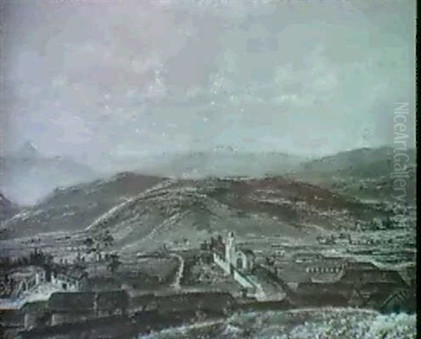 Vue Du Mexique Oil Painting by August Loehr