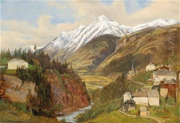 Bad Gastein Oil Painting by Emil Ludwig Lohr