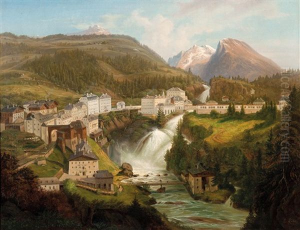 Bad Gastein Oil Painting by Emil Ludwig Lohr