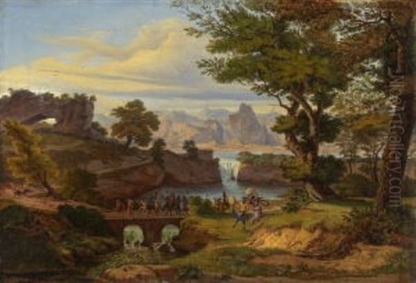 Heroische Landschaft Oil Painting by Emil Ludwig Lohr