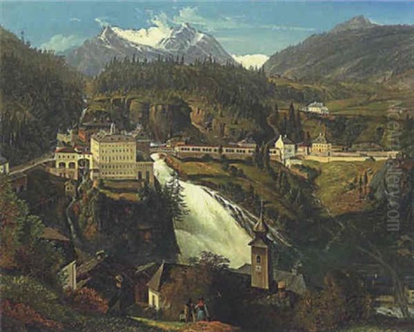 Bad Gastein Oil Painting by Emil Ludwig Lohr