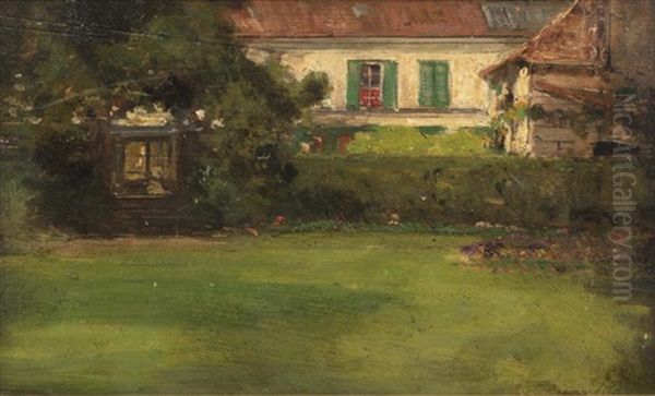 Maison Au Fond Du Jardin Oil Painting by Luigi Loir