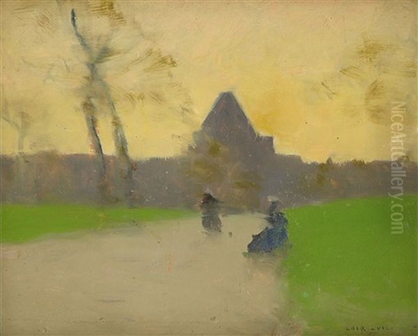 Parkansicht Mit Figuren Oil Painting by Luigi Loir