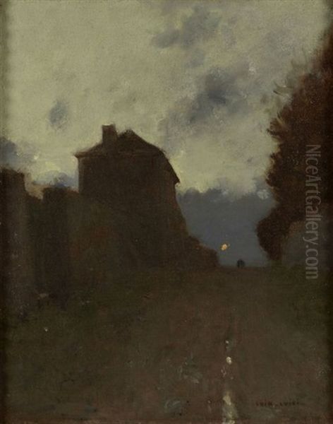 Vue De Montmartre Au Crepuscule Oil Painting by Luigi Loir