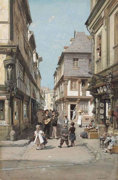 The Serenade Oil Painting by Luigi Loir